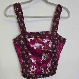 White House Black‎ Market Mixed Print Bodice Tank Top